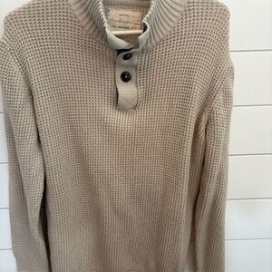Original Weatherproof Vintage Men's Beige Pullover Sweater‎ Large Long Sleeve